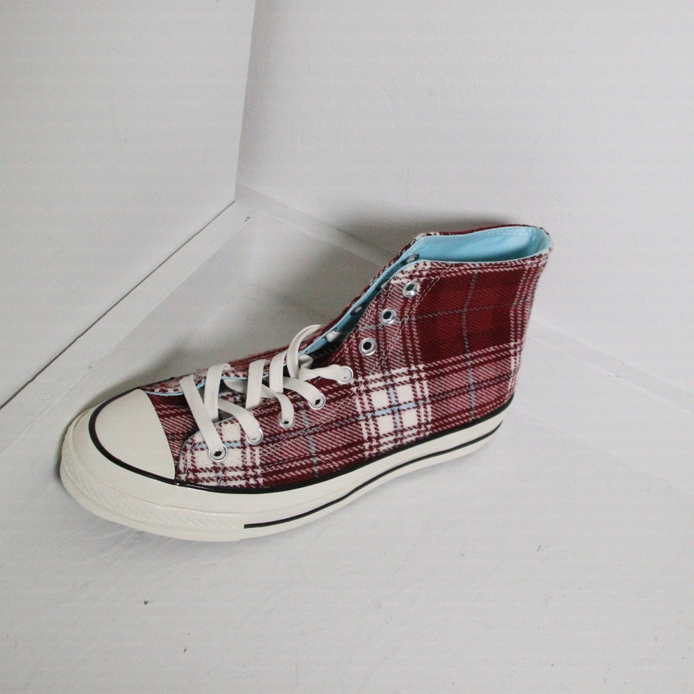 Converse Chuck 70 Red Elevated Plaid High Tops - Picture 4 of 7